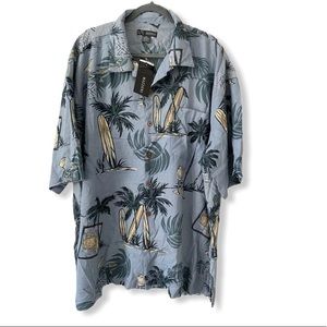 Mazzoni Men’s Aloha Hawaiian Button Down Shirt